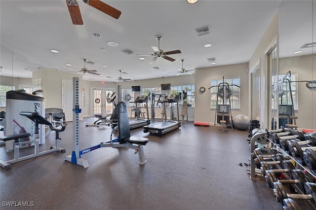 view of workout area