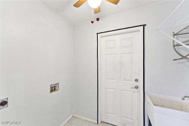 laundry area featuring hookup for a washing machine and hookup for an electric dryer