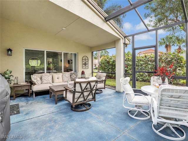 view of sunroom