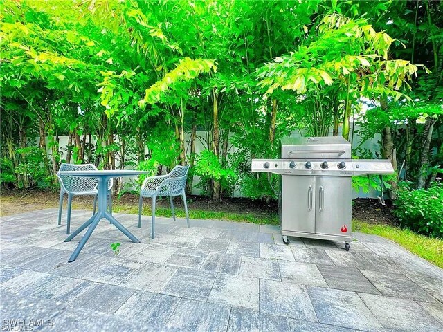 view of patio / terrace featuring grilling area