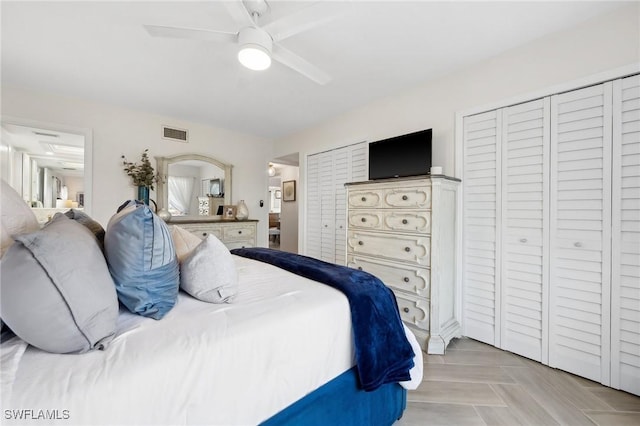 bedroom with ceiling fan