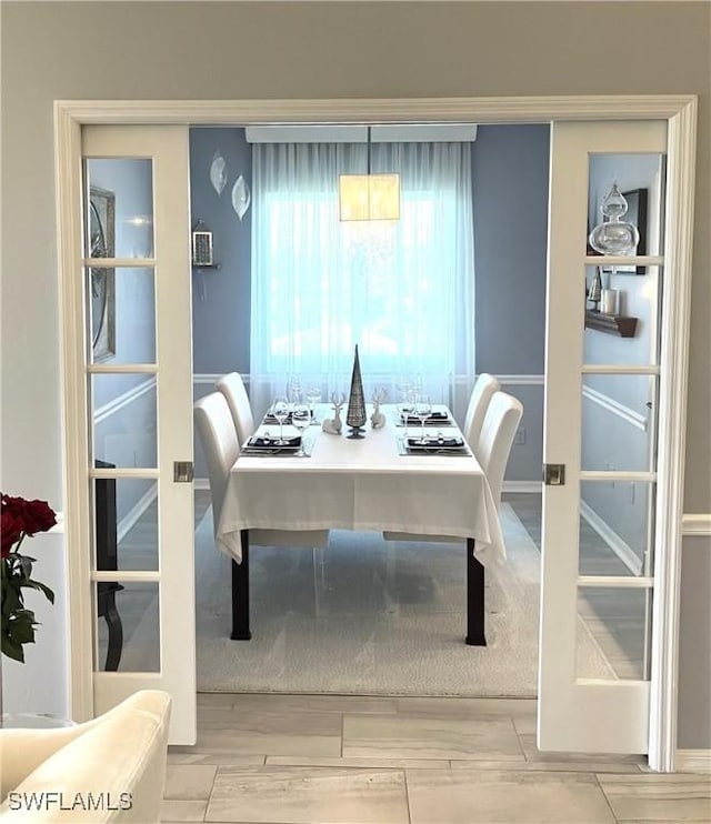 dining area featuring wood finished floors