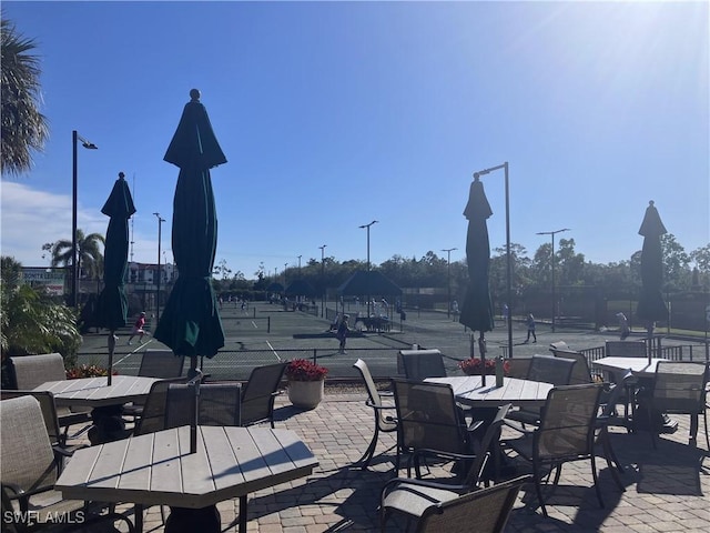 view of patio with outdoor dining area