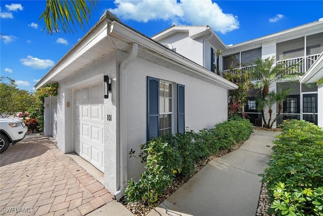 view of home's exterior featuring a garage