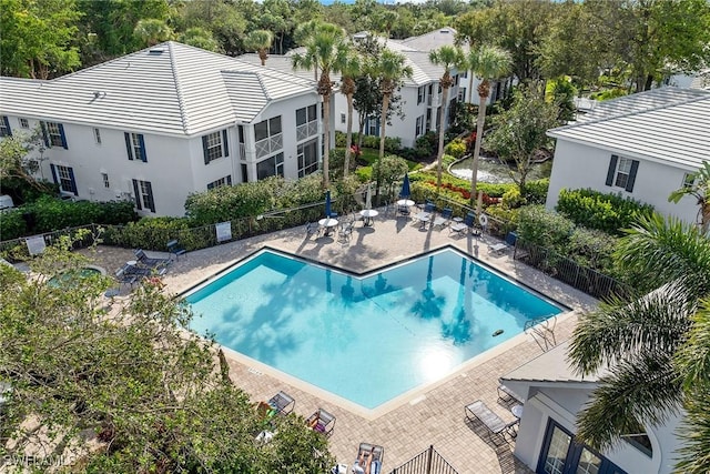 view of pool with a patio area