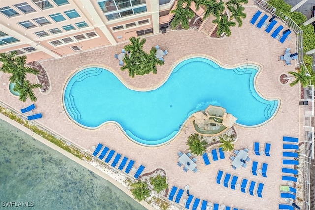 8771 Estero Blvd Unit 103, Fort Myers Beach, FL 33931 - bird's eye view of a pool