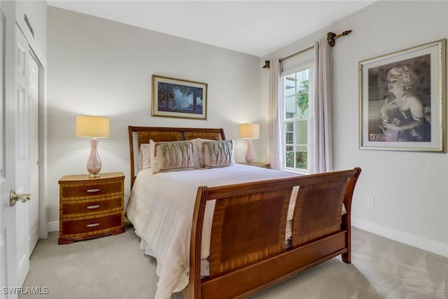 view of carpeted bedroom