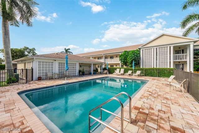 view of pool with a patio area