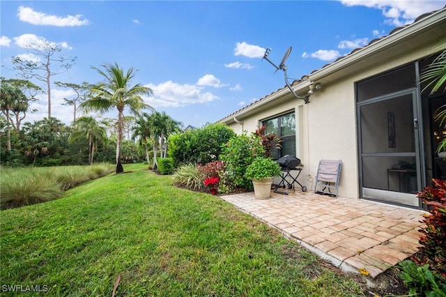 view of yard featuring a patio