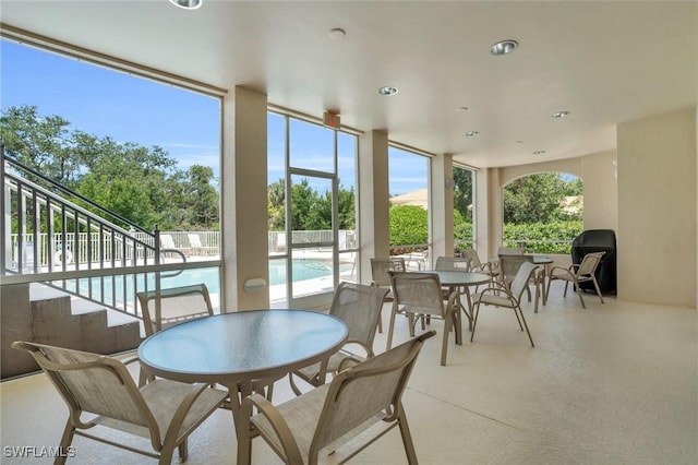 sunroom with a wealth of natural light