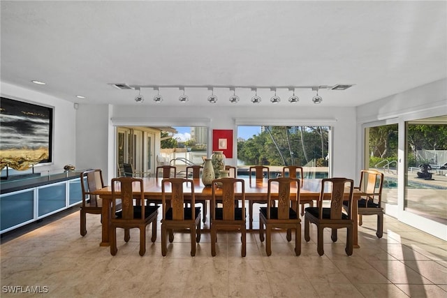 view of dining area