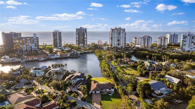 319 Pirates Bight, Naples, FL 34103 - bird's eye view featuring a view of city and a water view