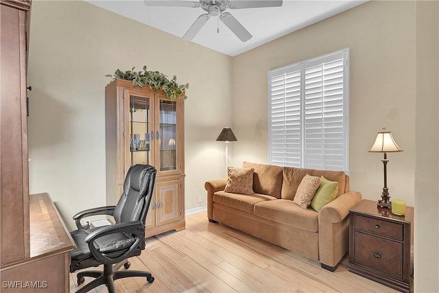 9209 Garden Pointe, Fort Myers, FL 33908 - office space with ceiling fan and light wood-type flooring
