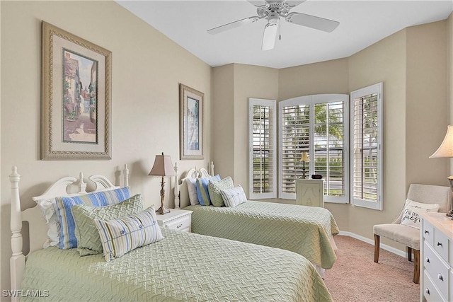 9209 Garden Pointe, Fort Myers, FL 33908 - bedroom featuring ceiling fan and carpet flooring