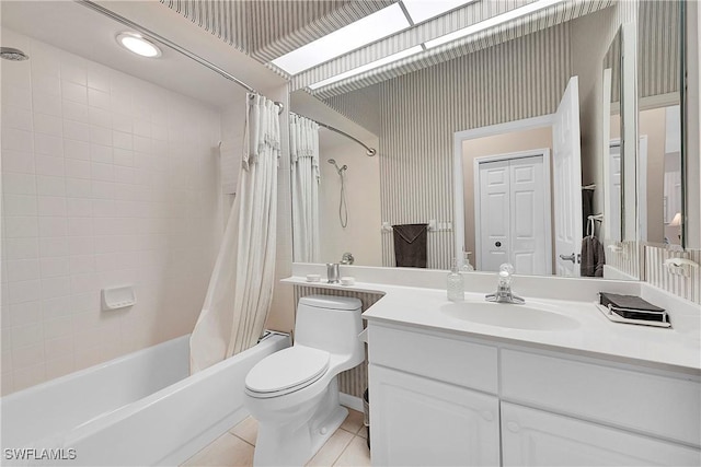 9209 Garden Pointe, Fort Myers, FL 33908 - full bathroom featuring vanity, toilet, tile patterned flooring, and shower / tub combo