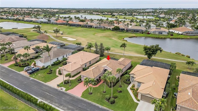 9209 Garden Pointe, Fort Myers, FL 33908 - drone / aerial view with a water view
