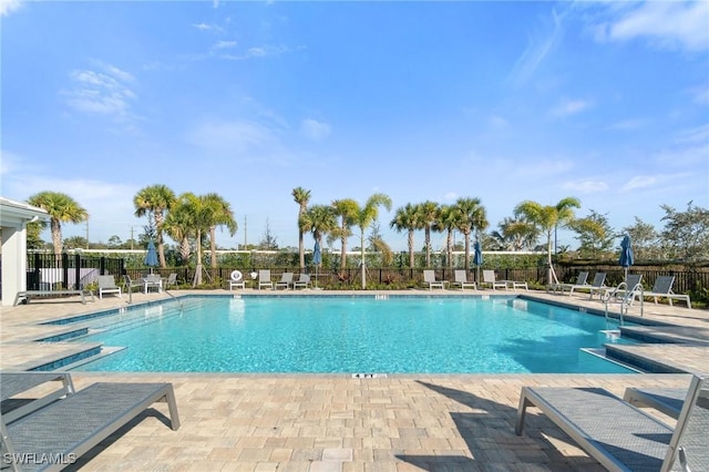 view of pool with a patio area