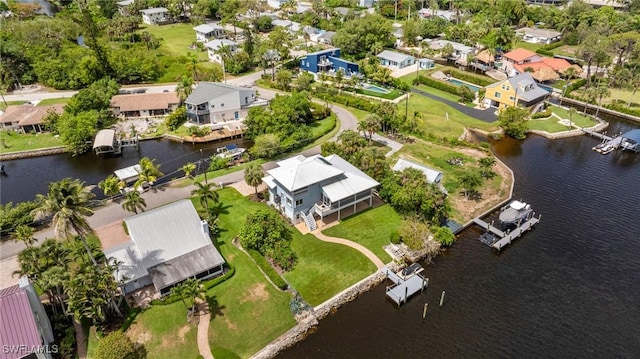 3968 Aloha Ln, Bonita Springs, FL 34134 - aerial perspective of suburban area featuring a large body of water