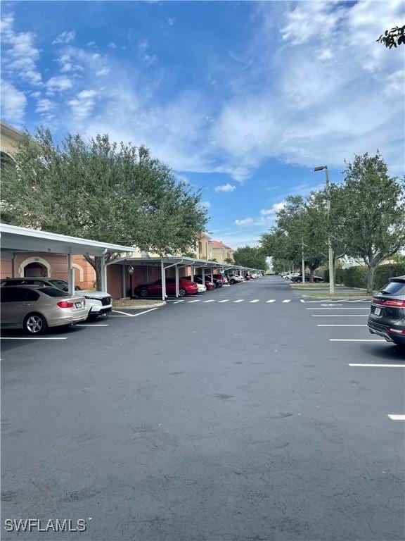 view of parking / parking lot