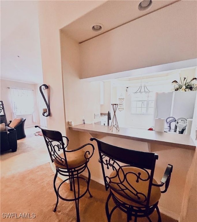 interior space with an inviting chandelier