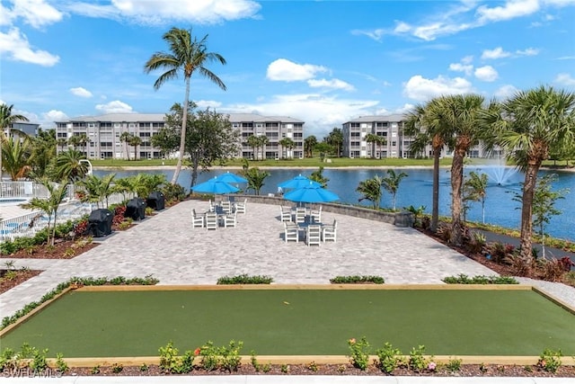 16635 Lake Circle Dr Unit 614, Fort Myers, FL 33908 - surrounding community with a water view and a putting green