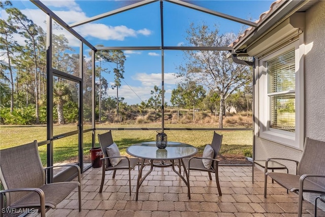 view of sunroom