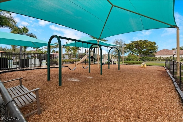 view of jungle gym