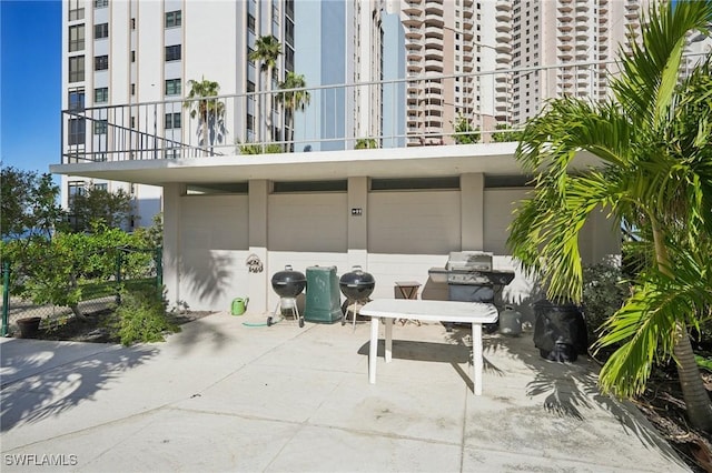 view of patio featuring grilling area