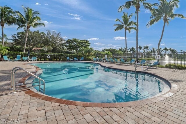 view of pool with a patio area