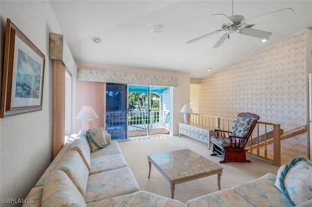 view of carpeted living room