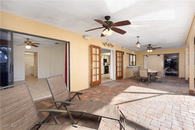 view of patio / terrace featuring french doors