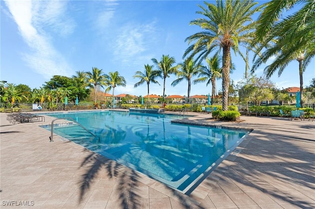 view of pool featuring a patio area