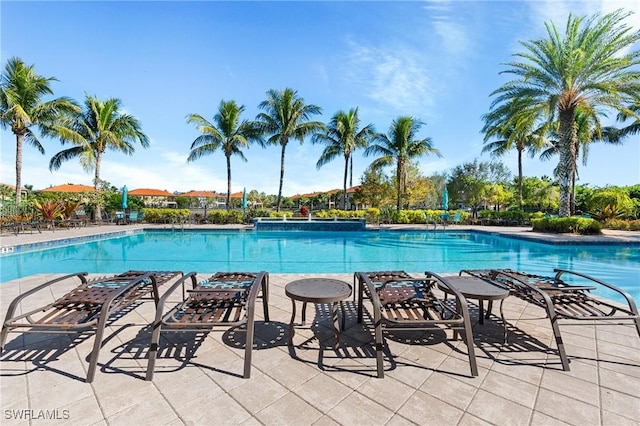 view of pool with a patio