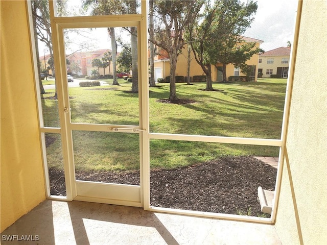 view of doorway to outside