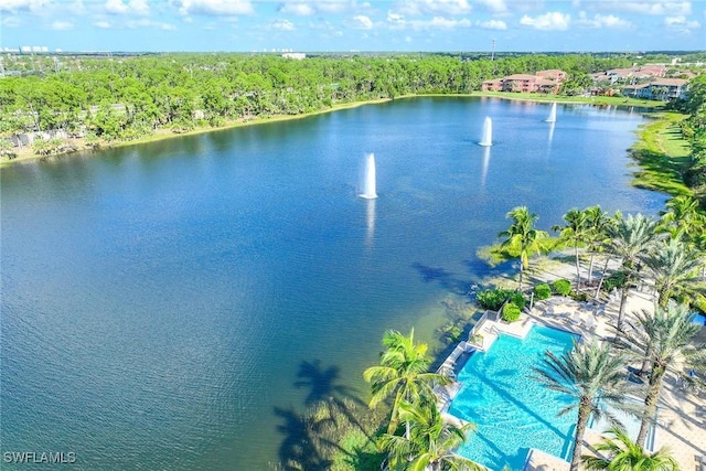 view of water feature