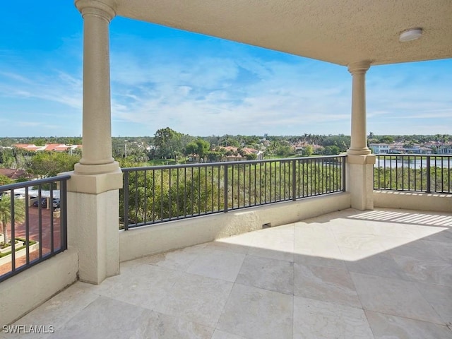 view of patio / terrace featuring a balcony