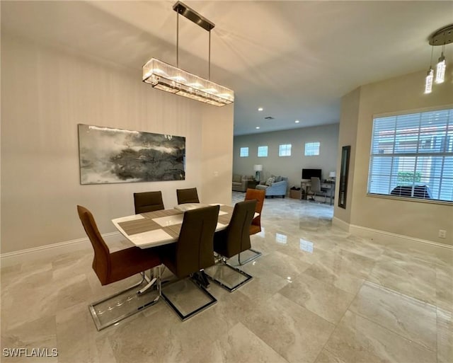 view of dining area