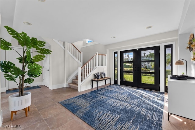 foyer with french doors