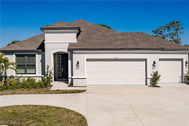 view of front of house featuring a garage