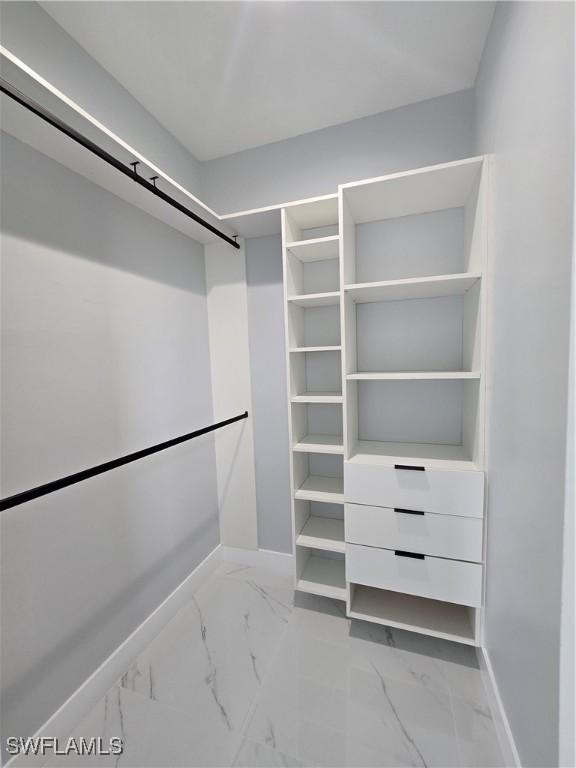 view of walk in closet