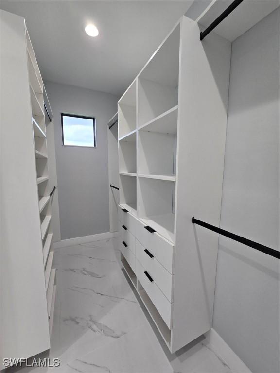 view of walk in closet