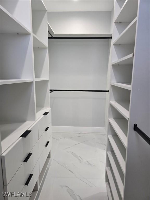 view of walk in closet