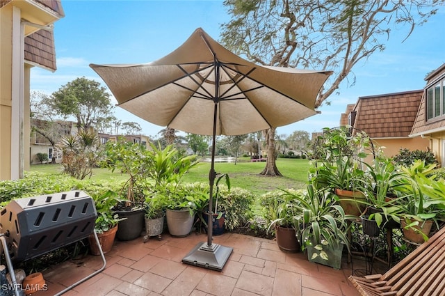 view of patio / terrace featuring area for grilling