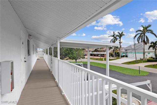 exterior space featuring covered porch