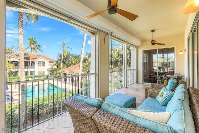 view of sunroom / solarium