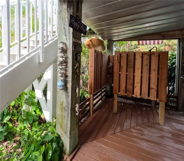 view of wooden deck