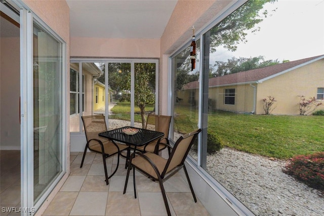 view of sunroom