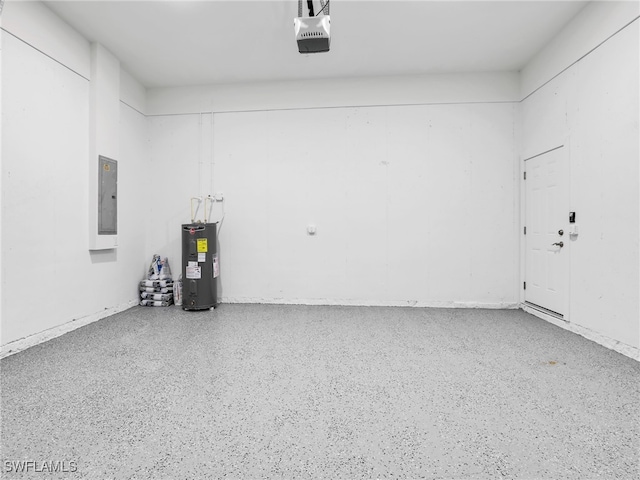 1423 NW 20th Ter, Cape Coral, FL 33993 - garage with water heater, a garage door opener, and electric panel