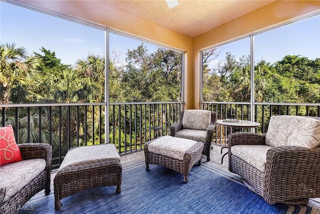 sunroom with a wealth of natural light