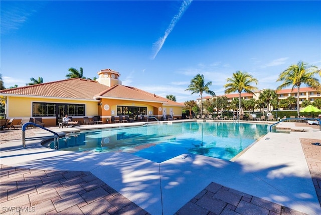 view of pool with a patio area